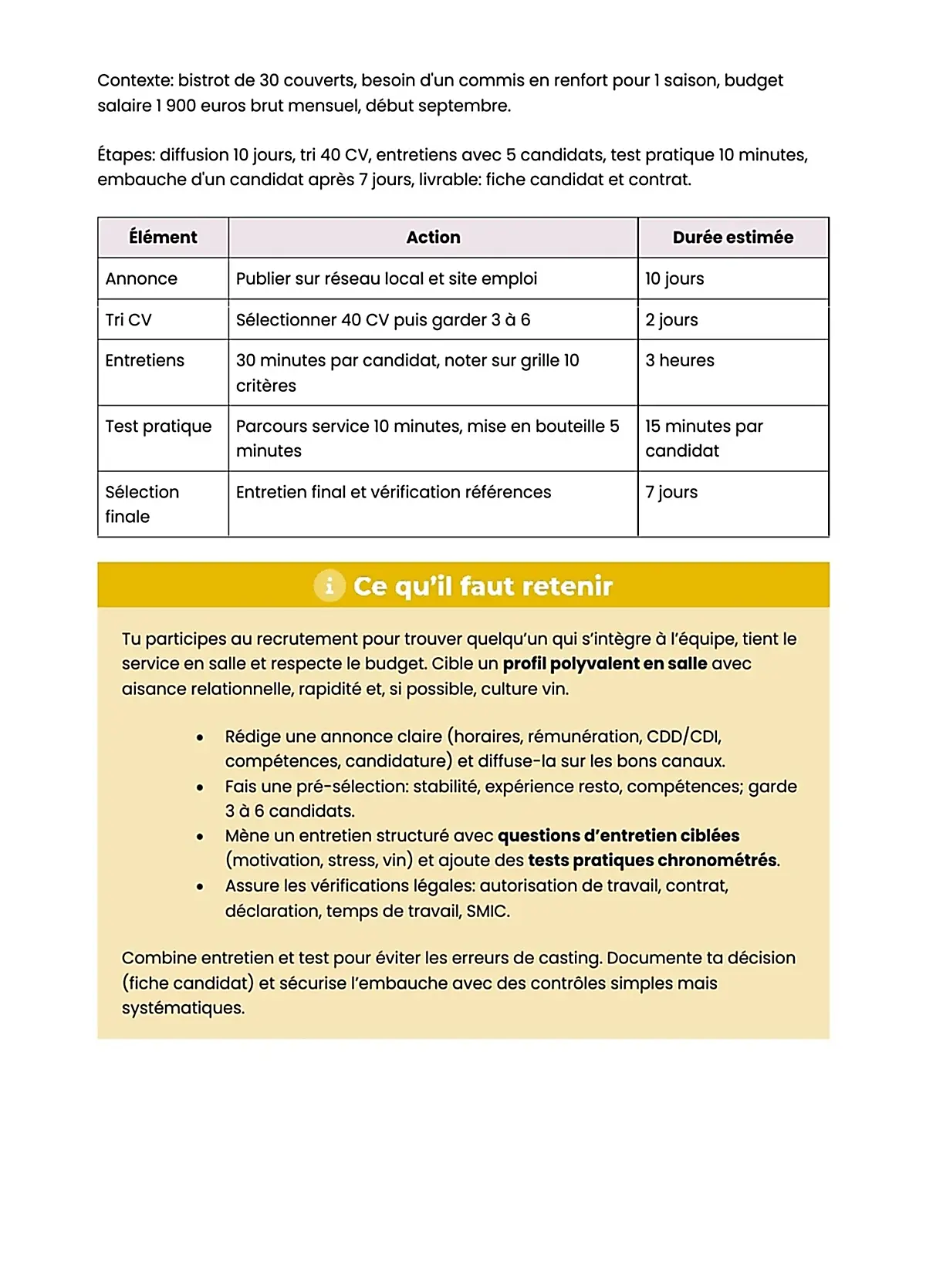 Example Fiche de Révision BP Sommelier